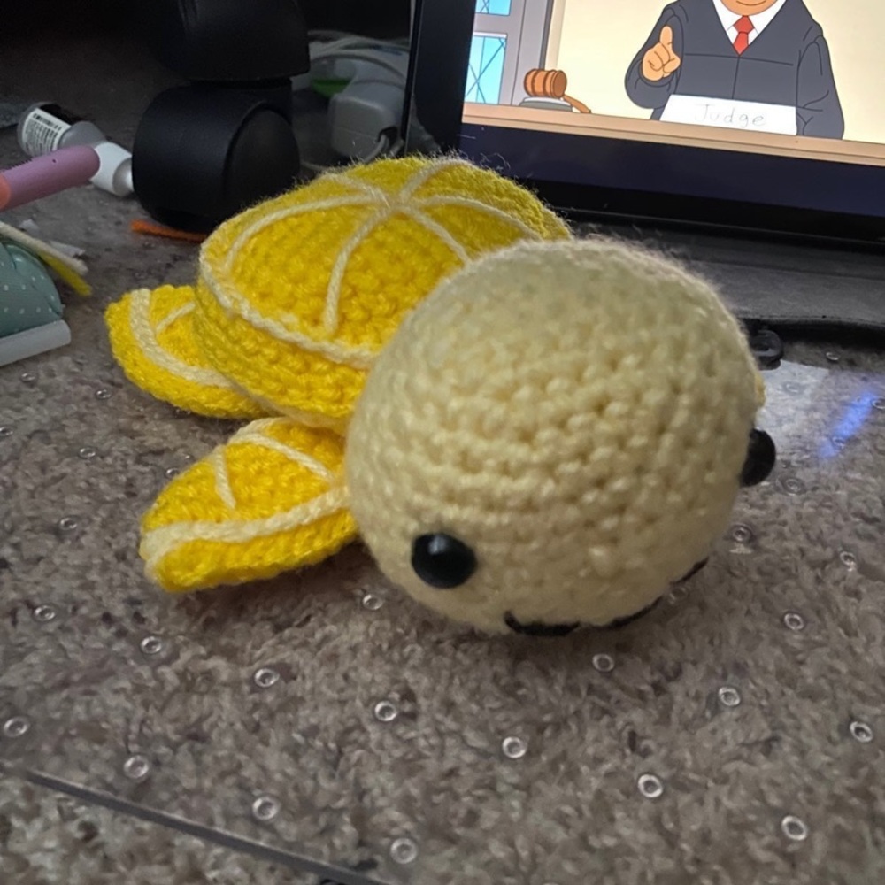 kawaii plush lemon turtle